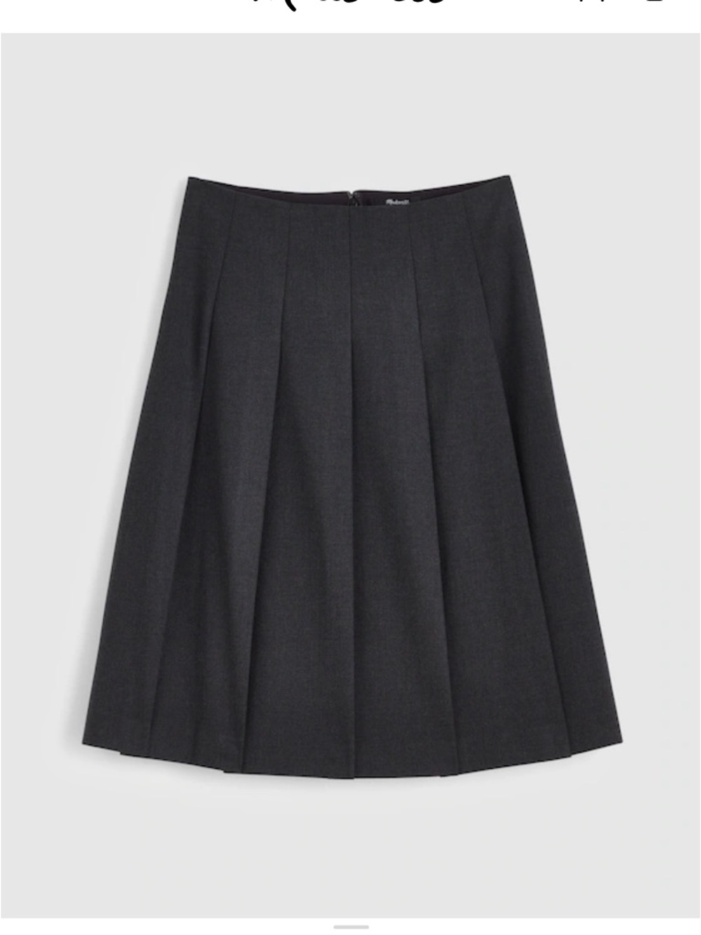 Madewell Classic Black A-Line Midi T Skirt